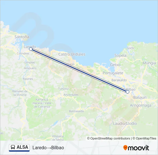 ALSA Bus Line Map