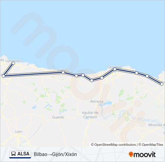 ALSA Bus Line Map