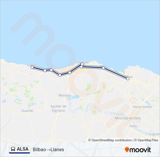 ALSA Bus Line Map