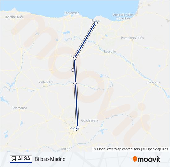 ALSA Bus Line Map