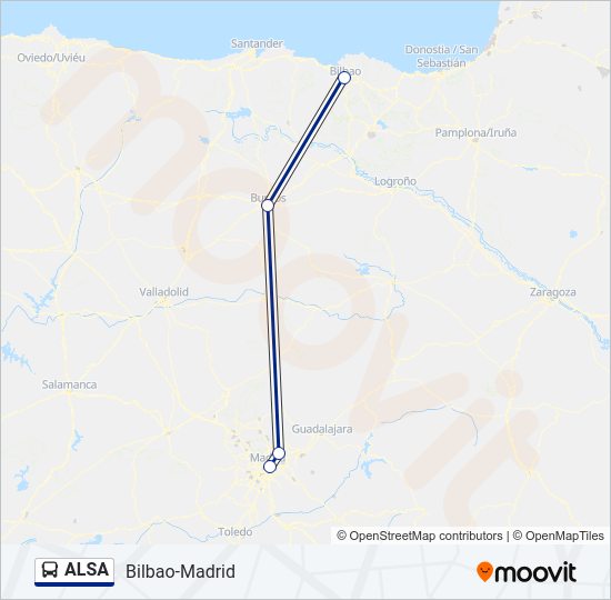ALSA Bus Line Map