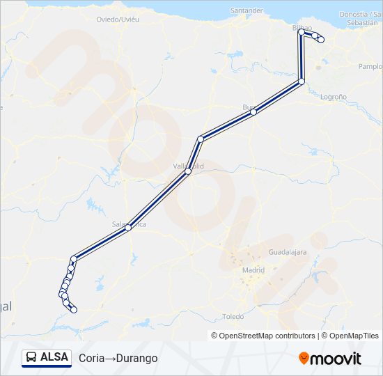 ALSA Bus Line Map
