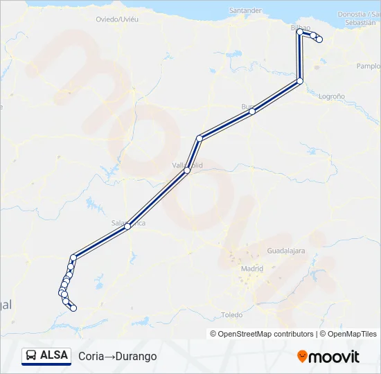 ALSA Bus Line Map
