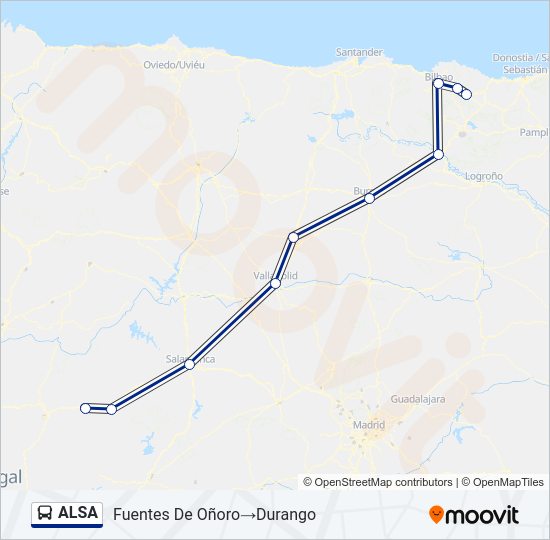 ALSA Bus Line Map