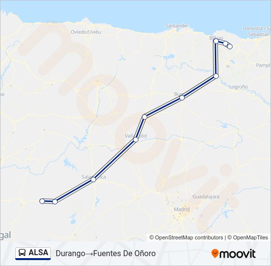 ALSA Bus Line Map
