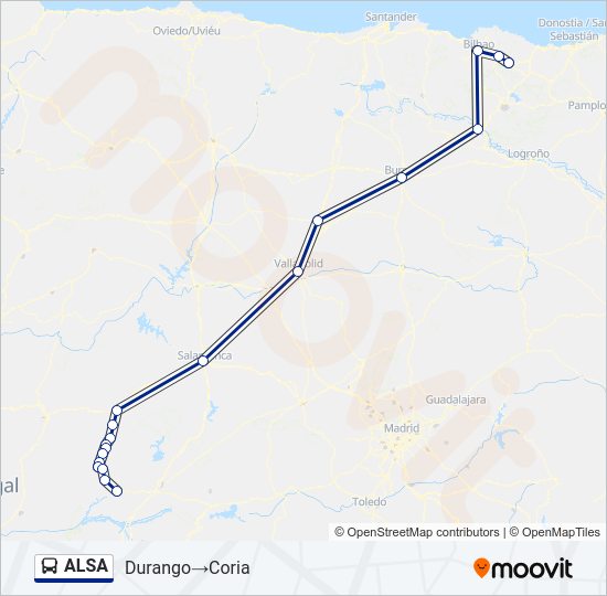 ALSA Bus Line Map