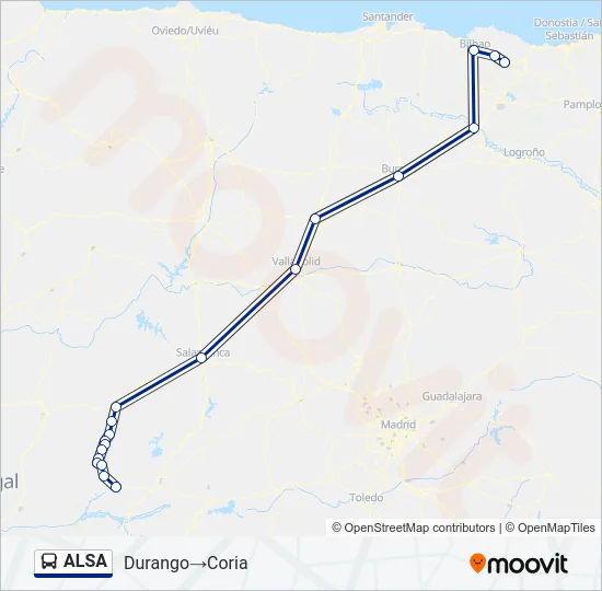 ALSA Bus Line Map