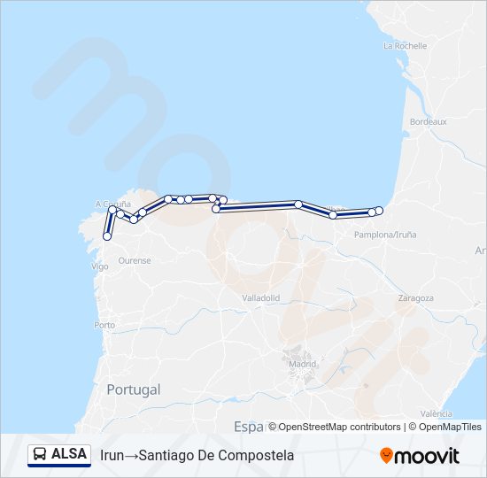 ALSA Bus Line Map