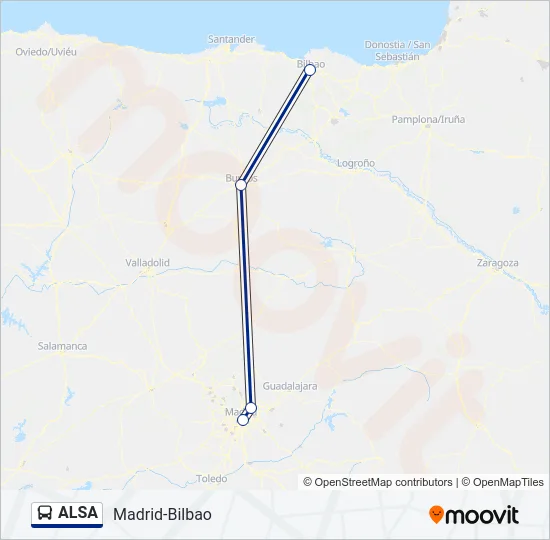 ALSA Bus Line Map