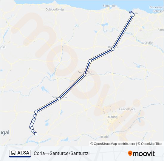 ALSA Bus Line Map