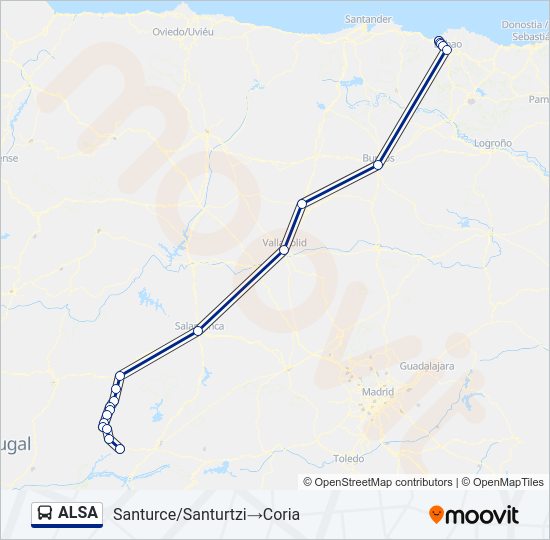 ALSA Bus Line Map
