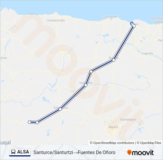 ALSA Bus Line Map