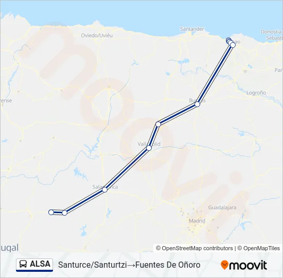 ALSA Bus Line Map