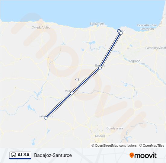ALSA Bus Line Map