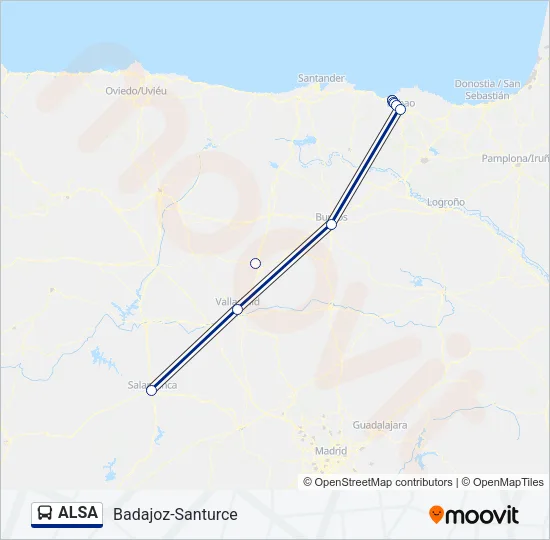 ALSA Bus Line Map