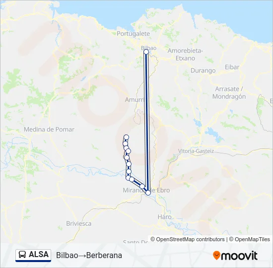 ALSA Bus Line Map