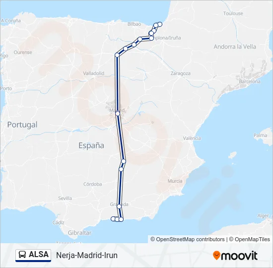 ALSA Bus Line Map