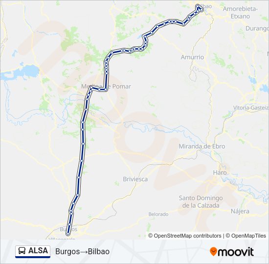 ALSA Bus Line Map