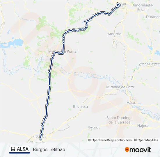 ALSA Bus Line Map