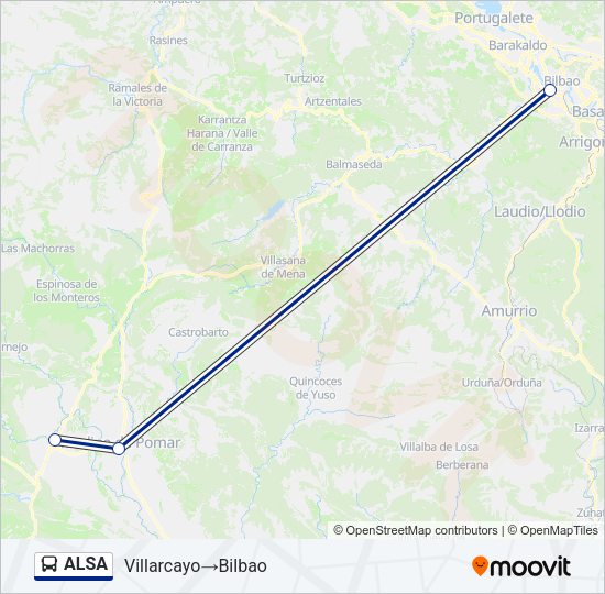 ALSA Bus Line Map