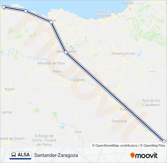 ALSA Bus Line Map