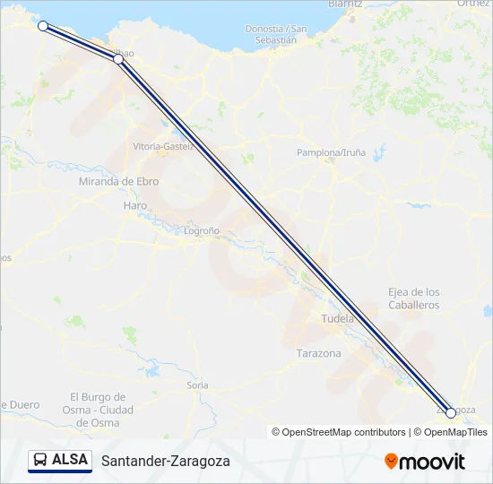 ALSA Bus Line Map