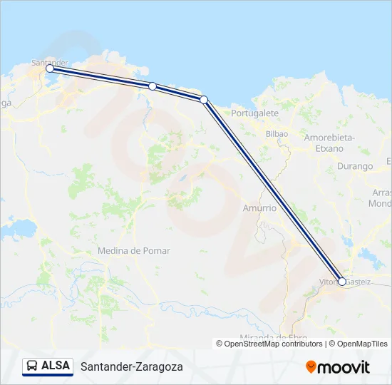ALSA Bus Line Map