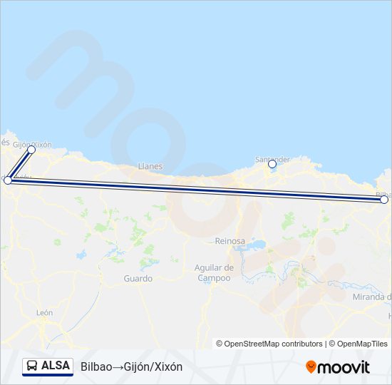 ALSA Bus Line Map