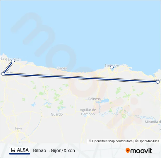 ALSA Bus Line Map