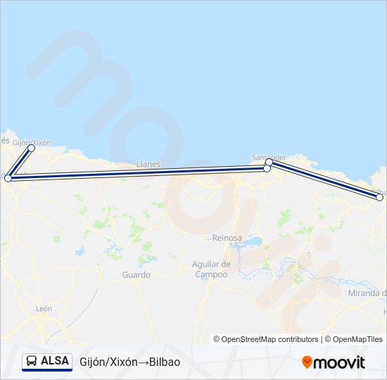 ALSA Bus Line Map