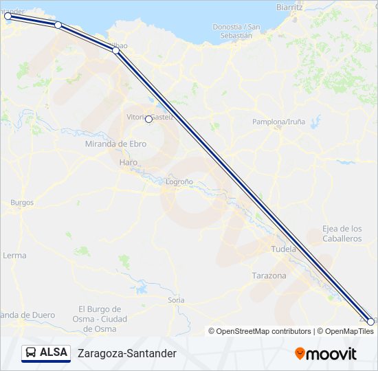 ALSA Bus Line Map
