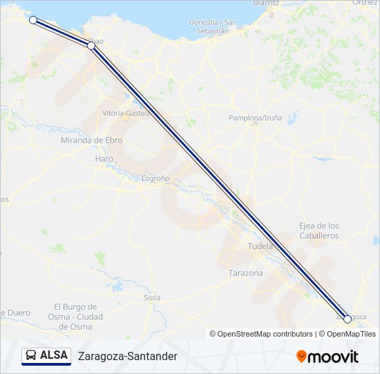ALSA Bus Line Map