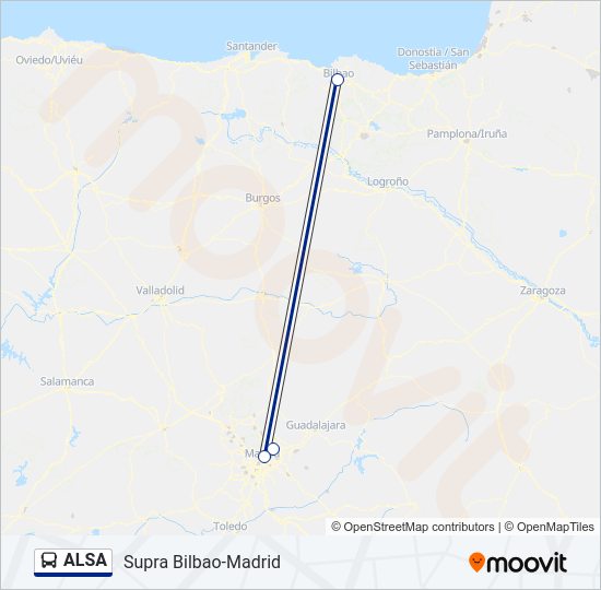 ALSA Bus Line Map