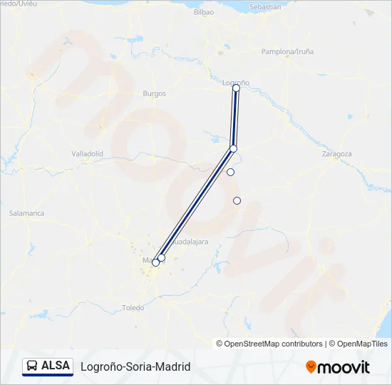 ALSA Bus Line Map