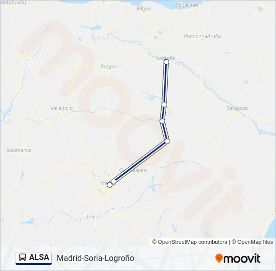 ALSA Bus Line Map