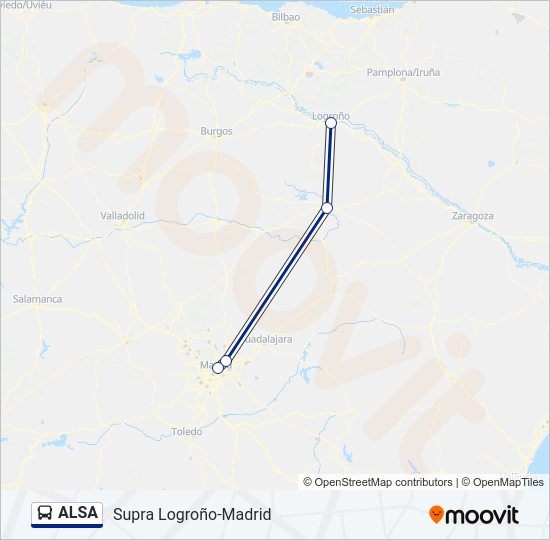 ALSA Bus Line Map