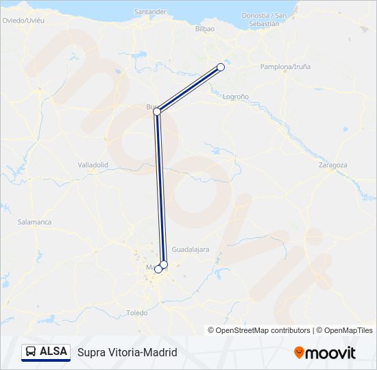 ALSA Bus Line Map
