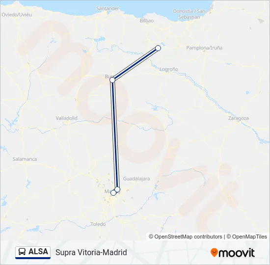 ALSA Bus Line Map