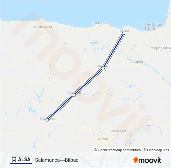 ALSA Bus Line Map