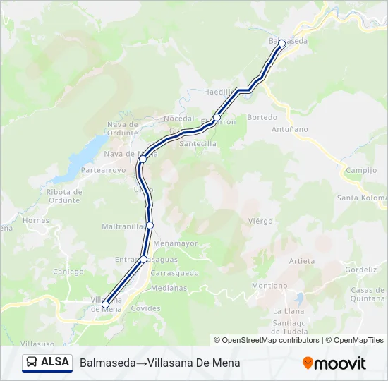 ALSA Bus Line Map