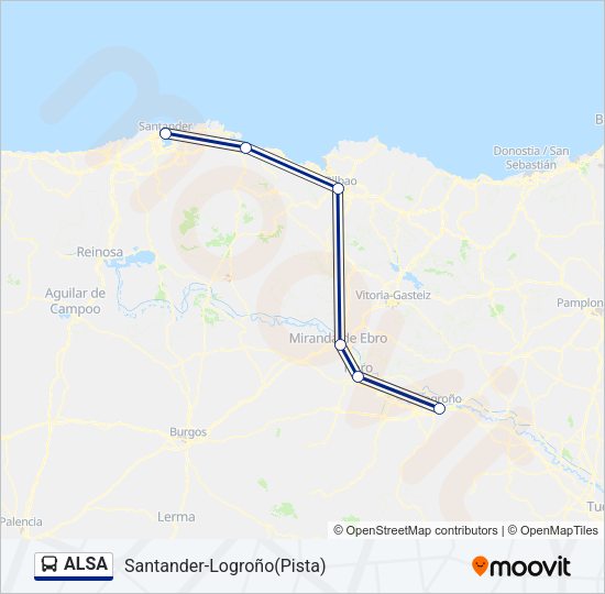ALSA Bus Line Map