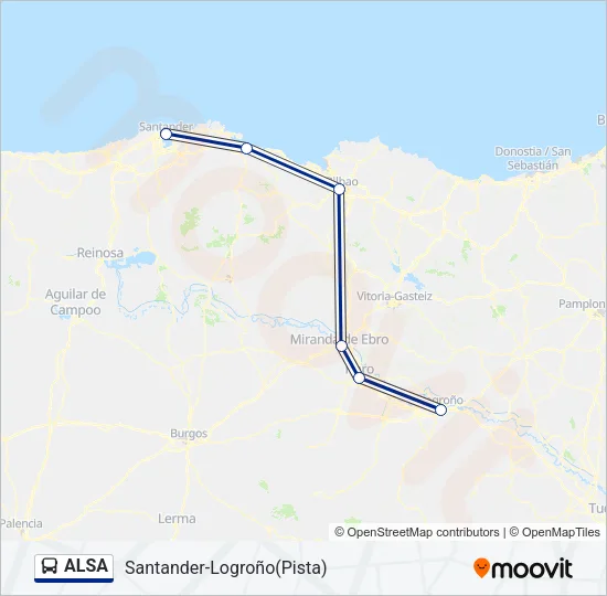 ALSA Bus Line Map