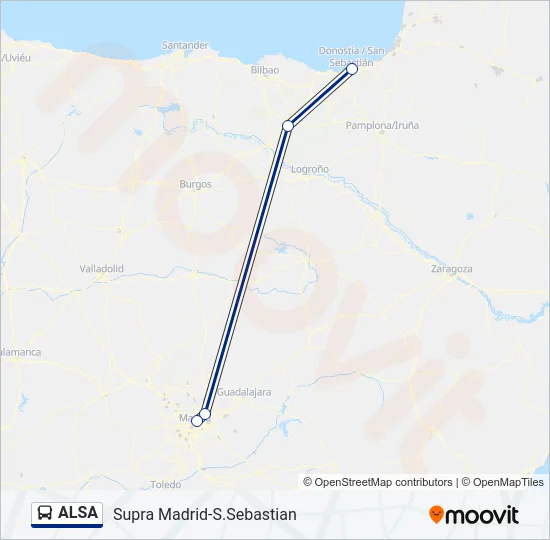ALSA Bus Line Map