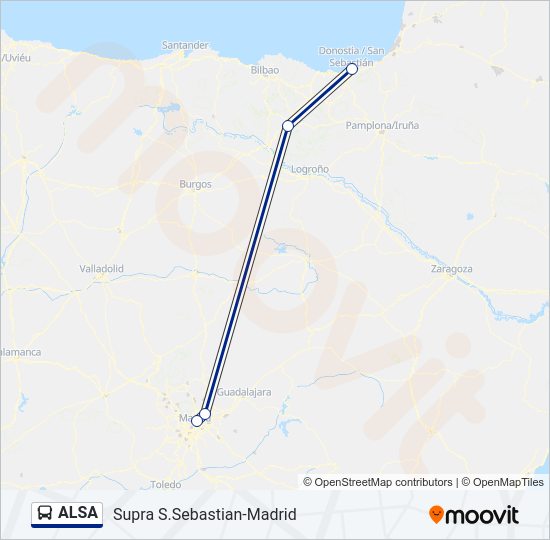 ALSA Bus Line Map