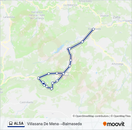 ALSA Bus Line Map