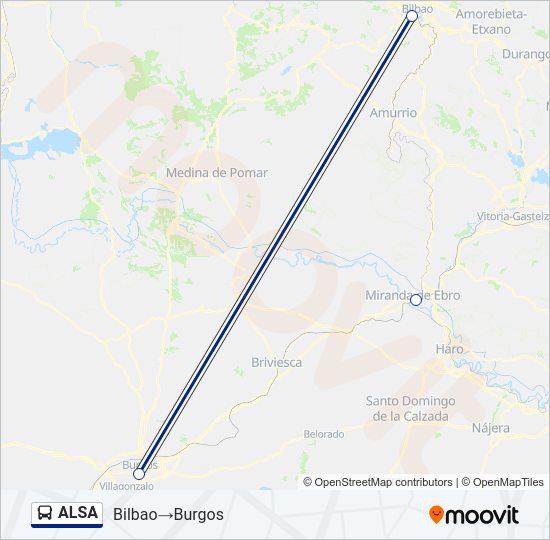 ALSA Bus Line Map