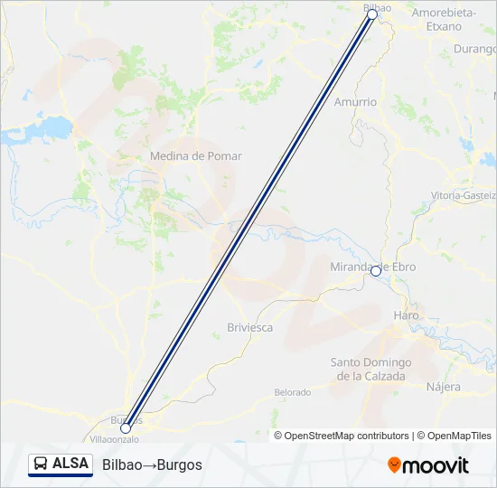ALSA Bus Line Map