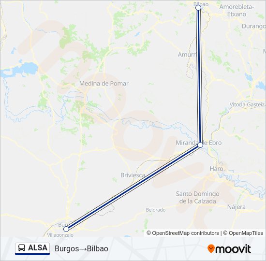 ALSA Bus Line Map