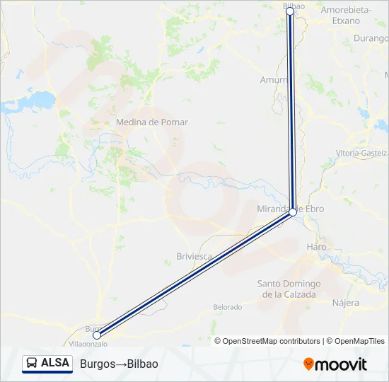 ALSA Bus Line Map