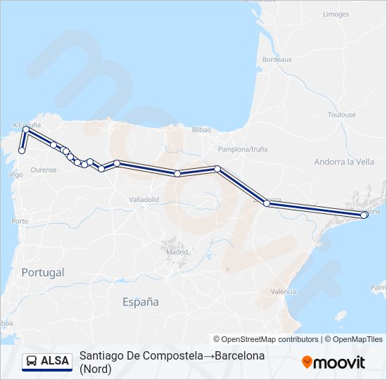 ALSA Bus Line Map